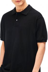 Piqué, color negro Arg Protección Chomba piqué mga corta, negro