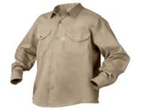 Tela grafa, color beige-Ombu Camisa de trabajo, beige