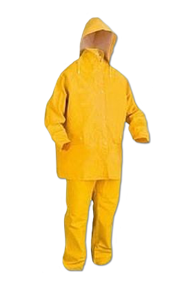 PVC, color amarillo Arg Protección Traje de lluvia, intermedio