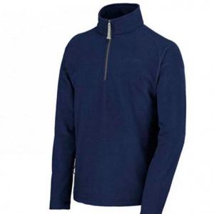 Con cuello, medio cierre, color azul marino-Arg Protección Buzo friza 1/2 cierre premium, azul marino