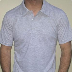 Jersey, color gris melange-Arg Protección Chomba jersey mga corta, gris melange