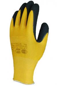 GUANTE NYLON LATEX RUGOSO-Randon Garra II amarillo/azul