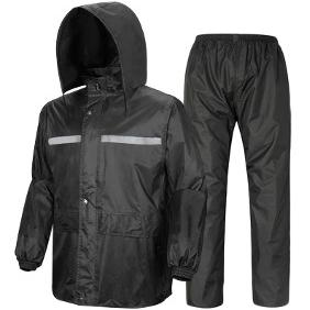 Color negro, con puño y botón Arg Protección Traje de lluvia para moto